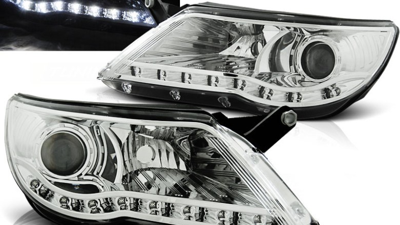 Prednja svjetla LED DayLight (chrome) / Volkswagen Tiguan I (10.2007-2011), LPVWI0