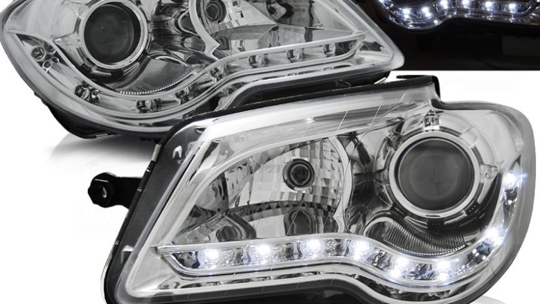 Prednja svjetla LED DayLight (chrome) / Volkswagen Touran Facelift (2006-2010), LPVWF4
