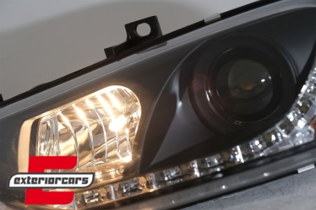 Prednja svjetla LED DayLight (crna) / Alfa Romeo 156 (1997-2003), LPAR02