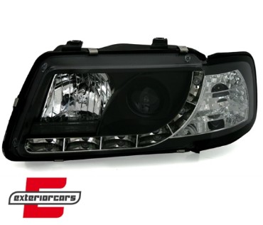 Prednja svjetla LED DayLight (crna) / Audi A3 (1996-2000), LPAU28