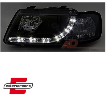 Prednja svjetla LED DayLight (crna) / Audi A3 (1996-2000), LPAU28