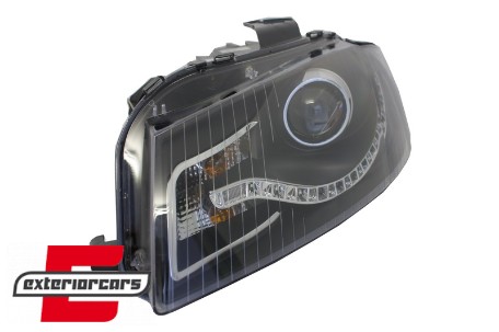 Prednja svjetla LED DayLight (crna) / Audi A3 8P 8PA (2003-2008), LPAU54