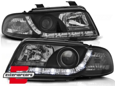 Prednja svjetla LED DayLight (crna) / Audi A4 B5 (1994-12.1998), LPAU26