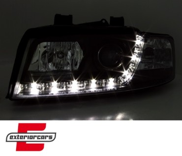 Prednja svjetla LED DayLight (crna) / Audi A4 B6 (2000-2004), LPAU32