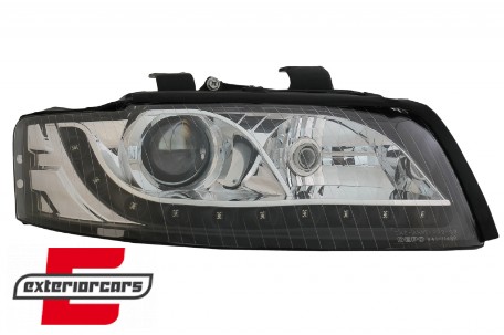 Prednja svjetla LED DayLight (crna) / Audi A4 B6 (2000-2004), LPAU64