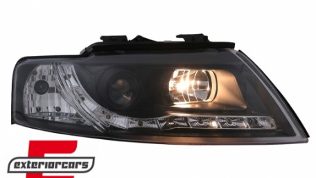 Prednja svjetla LED DayLight (crna) / Audi A4 Cabrio B6 (2002-2006), LPAUF4