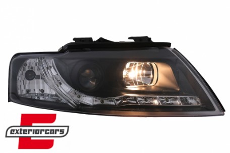 Prednja svjetla LED DayLight (crna) / Audi A4 Cabrio B6 (2002-2006), LPAUF4
