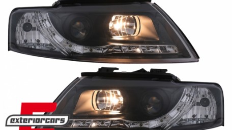 Prednja svjetla LED DayLight (crna) / Audi A4 Cabrio B6 (2002-2006), LPAUF4