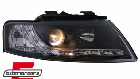Prednja svjetla LED DayLight (crna) / Audi A4 Cabrio B6 (2002-2006), LPAUF4
