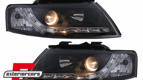 Prednja svjetla LED DayLight (crna) / Audi A4 Cabrio B6 (2002-2006), LPAUF4