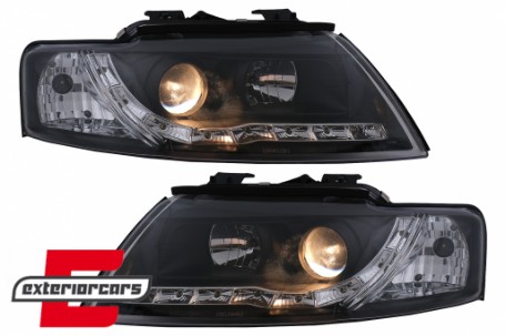 Prednja svjetla LED DayLight (crna) / Audi A4 Cabrio B6 (2002-2006), LPAUF4