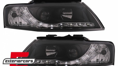 Prednja svjetla LED DayLight (crna) / Audi A4 Cabrio B6 (2002-2006), LPAUF4
