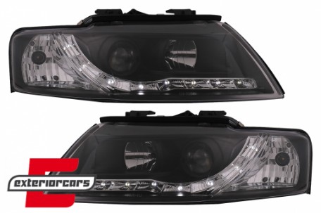 Prednja svjetla LED DayLight (crna) / Audi A4 Cabrio B6 (2002-2006), LPAUF4