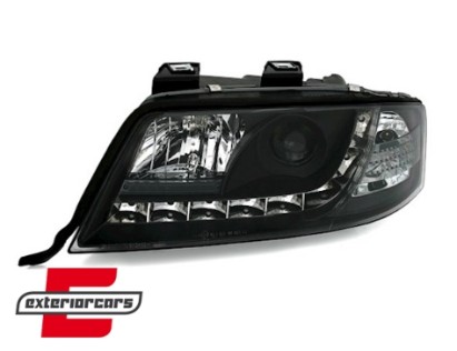 Prednja svjetla LED DayLight (crna) / Audi A6 4B C5 (05.1997-05.2001), LPAU38