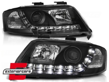 Prednja svjetla LED DayLight (crna) / Audi A6 4B C5 (06.2001-05.2004), LPAU46