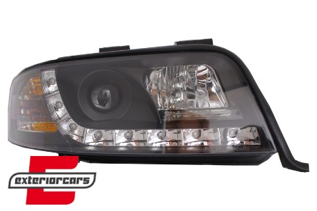 Prednja svjetla LED DayLight (crna) / Audi A6 4B C5 (06.2001-05.2004), LPAU46