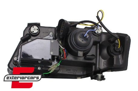 Prednja svjetla LED DayLight (crna) / Audi A6 4B C5 (06.2001-05.2004), LPAU46