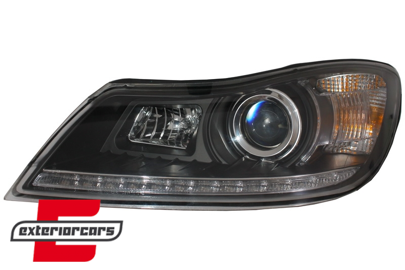Prednja svjetla LED DayLight (crna) - facelift / Škoda Octavia II facelift (2009-2012), LPSK23