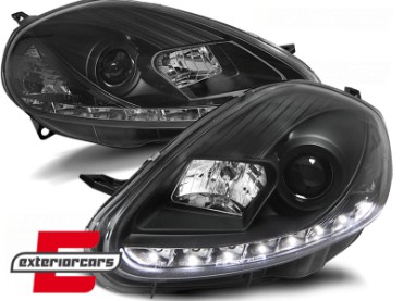 Prednja svjetla LED DAYLIGHT (crna) / Fiat Grande Punto (2008-2009), LPFI26