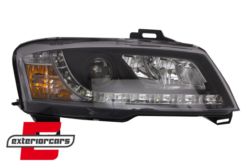Prednja svjetla LED DayLight (crna) / Fiat Stilo 3p (2001-2008), LPFI12