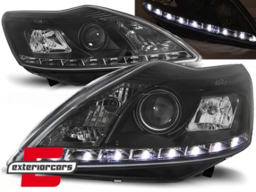 Prednja svjetla LED DayLight (crna) / Ford Focus (02.2008-2010), LPFO73