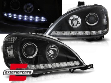 Prednja svjetla LED DayLight (crna) / Mercedes ML-klasa W163 (03.1998-08.2001), LPMEA0