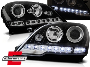Prednja svjetla LED DayLight (crna) / Mercedes ML klasa W164 Facelift (2008-2011), LPME40