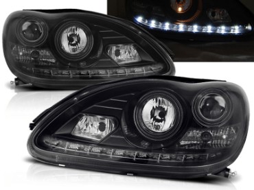 Prednja svjetla LED DayLight (crna) / Mercedes S klasa W220 (1998-2005), LPME52