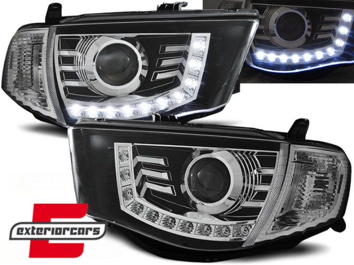 Prednja svjetla LED DayLight (crna) / Mitsubishi L200 (2006-2010), LPMI10