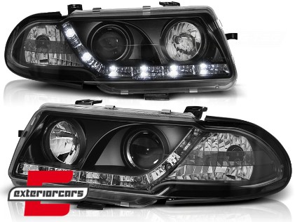 Prednja svjetla LED DayLight (crna) / Opel Astra F (1991-1994), LPOP60