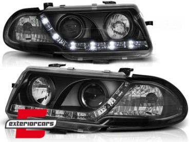 Prednja svjetla LED DayLight (crna) / Opel Astra F (1991-1994), LPOP60