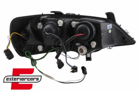 Prednja svjetla LED DayLight (crna) / Opel Astra G (1997-2004), LPOP40