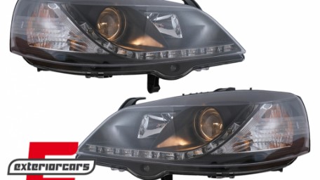 Prednja svjetla LED DayLight (crna) / Opel Astra G (1997-2004), LPOP40