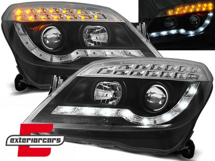Prednja svjetla LED DayLight (crna) / Opel Astra H (2004-2010), LPOP52
