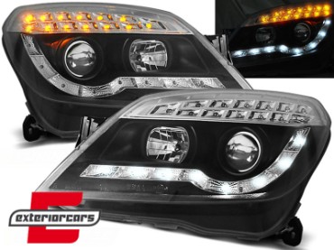Prednja svjetla LED DayLight (crna) / Opel Astra H (2004-2010), LPOP52