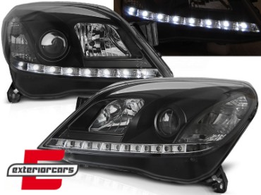 Prednja svjetla LED DayLight (crna) / Opel Astra H (2004-2010), LPOP64
