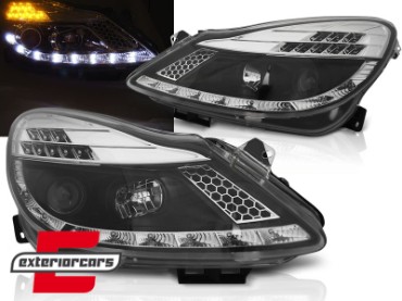 Prednja svjetla LED DayLight (crna) / Opel Corsa D (2006-2011), LPOPA3