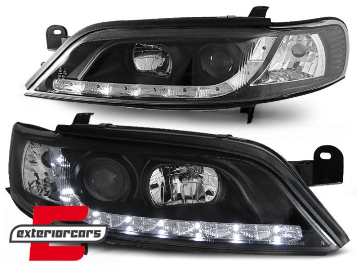 Prednja svjetla LED DayLight (crna) / Opel Vectra B (1995-12.1998), LPOP16