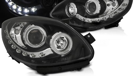 Prednja svjetla LED DayLight (crna) / Renault Twingo (2007-2011), LPRE36