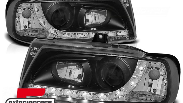 Prednja svjetla LED DayLight (crna) / SEAT IBIZA/CORDOBA (93-99), LPSE14