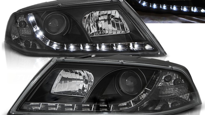 Prednja svjetla LED DayLight (crna) / Škoda Octavia II (2004-2008), LPSK08
