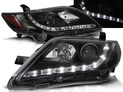 Prednja svjetla LED DayLight (crna) / Toyota Camry 6 XV40 (2006-2009), LPTO16