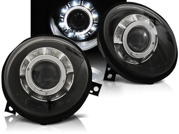 Prednja svjetla LED DayLight (crna) / Volkswagen Lupo (09.1998-2005), LPVWL0