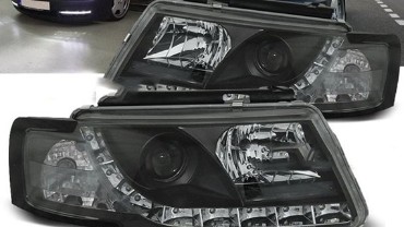 Prednja svjetla LED DayLight (crna) / Volkswagen Passat B5 3B (11.1996-08.2000), LPVW74