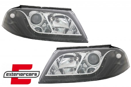 Prednja svjetla LED DayLight (crna) / Volkswagen Passat B5 3BG (09.2000-03.2005), LPVW56