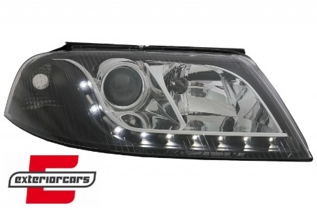 Prednja svjetla LED DayLight (crna) / Volkswagen Passat B5 3BG (09.2000-03.2005), LPVW56