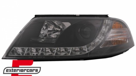 Prednja svjetla LED DayLight (crna) / Volkswagen Passat B5 3BG (09.2000-03.2005), LPVW82