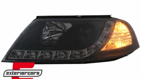 Prednja svjetla LED DayLight (crna) / Volkswagen Passat B5 3BG (09.2000-03.2005), LPVW82