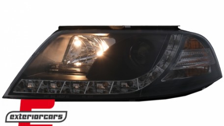 Prednja svjetla LED DayLight (crna) / Volkswagen Passat B5 3BG (09.2000-03.2005), LPVW82