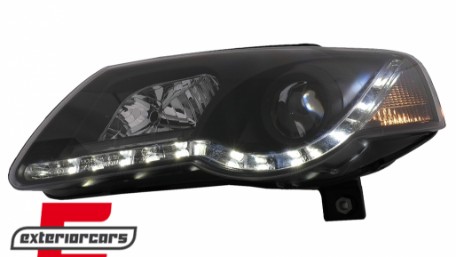 Prednja svjetla LED DayLight (crna) / Volkswagen Passat B6 3C (03.2005-2010), LPVWC2
